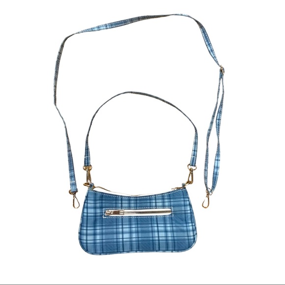 Brandy Melville blue plaid shoulder bag - Picture 5 of 7